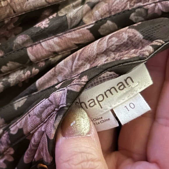 NWT V Chapman The Carmella Dress in Chocolate Peony Print Anthropologie - Picture 15 of 15